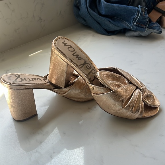 Gorgeous rose gold slip ons. - Picture 2 of 3